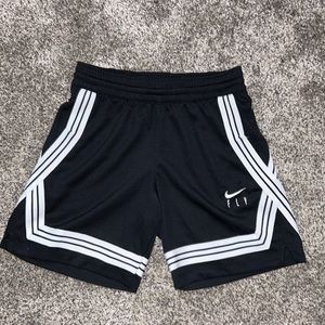 Black Nike Fly Crossover shorts with white detailing, size youth medium